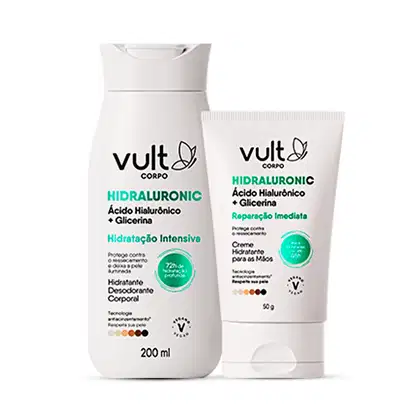 Imagem do produto Kit Hidratação Intensiva: Hidratante Desodorante Corporal Hidraluronic 200ml + Creme para Mãos 50g