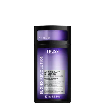 Shampoo da linha Blond Revolution da marca TRUSS.