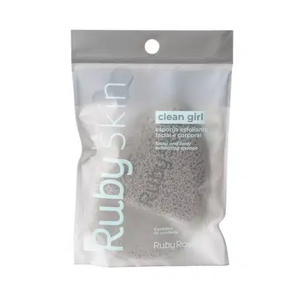 Imagem do produto Esponja Esfoliante Puff Ruby Skin Cinza - Ruby Rose