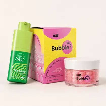Imagem do produto Kit Intt Bubble Vibes 3 em 1 e Pico Pulse Menta  Gel Sugador