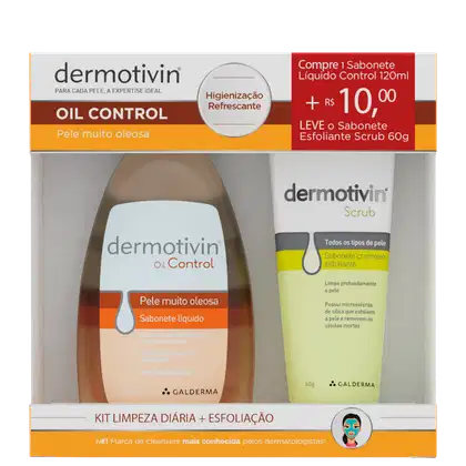 Imagem do produto Kit Dermotivin Oil Control Limpeza e Esfoliação (2 produtos)
