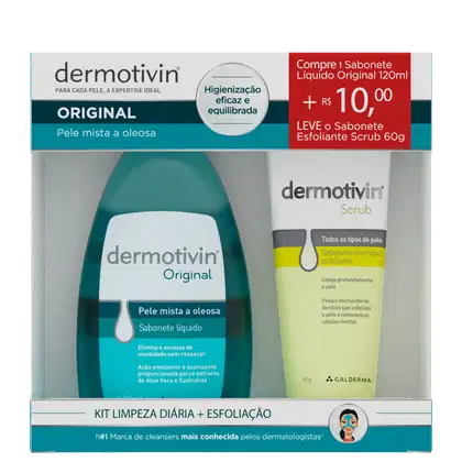 Imagem do produto Kit Dermotivin Original Limpeza e Esfoliação (2 produtos)