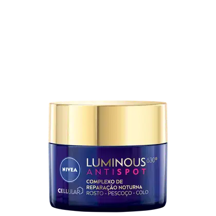 Imagem do produto Nivea Luminous 630 Complexo de Reparação Noturna - Creme Antimanchas Noturno 50ml
