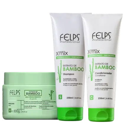 Imagem do produto Kit Felps Professional XMix Bio-Crescimento Extrato de Bamboo Triplo (3 Produtos)