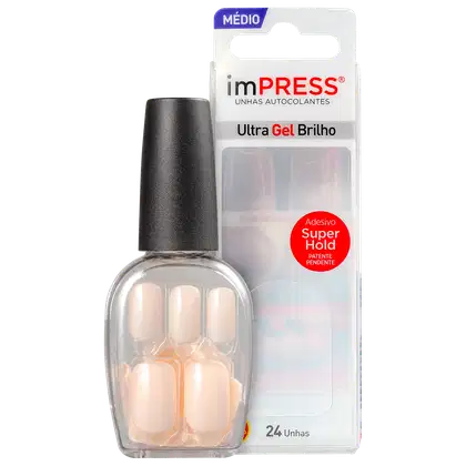 Imagem do produto Kiss New York Impress Média Cetim - Unhas Postiças