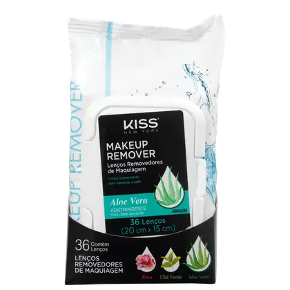 Imagem do produto Kiss New York Aloe - Lenço Demaquilante (36 Unidades)