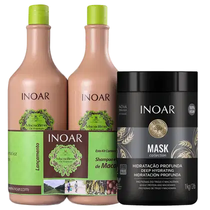 Imagem do produto Kit Inoar Macadâmia Oil Premium Mask (3 Produtos)