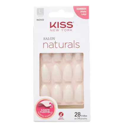 Imagem do produto Kiss New York Salon Naturals Stiletto Longo - Unhas Postiças 13g