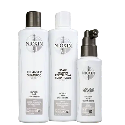 Imagem do produto Kit Nioxin Loyalty Sistema 1 de Tratamento Contra Afinamento Capilar (3 Produtos)