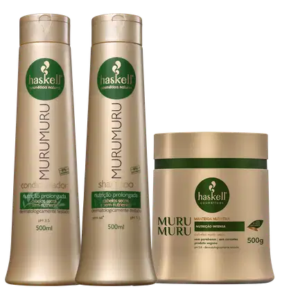 Imagem do produto Kit Haskell Murumuru Nutrição Prolongada Trio (3 Produtos)
