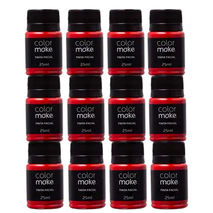 Imagem do produto Kit Colormake Tinta Facial Vermelho (12 Unidades)