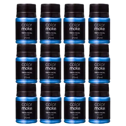 Imagem do produto Kit Colormake Fluorescente Azul - Tinta Líquida 12x25ml