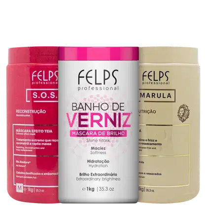 Imagem do produto Kit Felps Professional Trio Cronograma Capilar (3 Produtos)