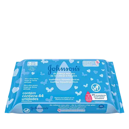 Imagem do produto Johnson’s Baby Da Cabeça Aos Pés - Lenços de Limpeza (44 Unidades)