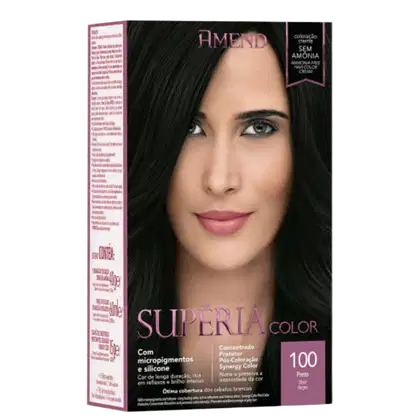 Imagem do produto Amend Supéria Color 100 Preto - Tonalizante