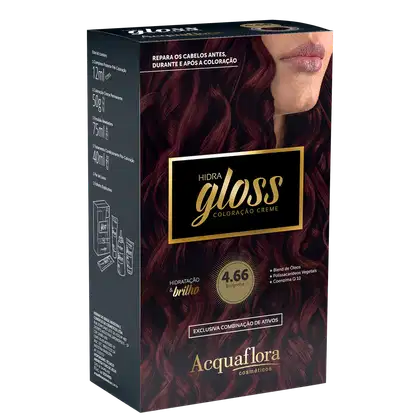 Imagem do produto Acquaflora Hidra Gloss 4.66 Borgonha - Coloração Permanente 177g