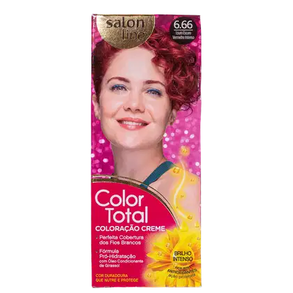 Imagem do produto Kit Salon Line Color Total 6.66 Louro Escuro Vermelho Intenso - Coloração Permanente