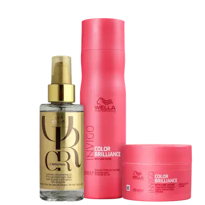 Imagem do produto Kit Wella Professionals Invigo Color Brilliance Oil Trio (3 Produtos)