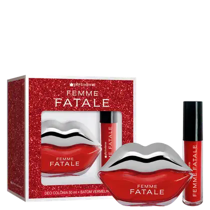 Imagem do produto Conjunto Femme Fatale Phytoderm Feminino - Deo Colônia 50ml + Batom Líquido 4ml