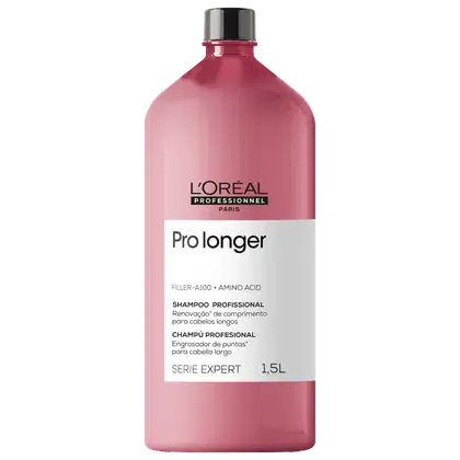 A imagem mostra o Shampoo Serie Expert Pro Longer da marca L'Oréal Professionnel.