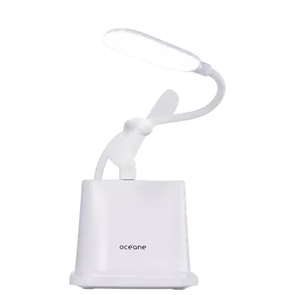 Imagem do produto Océane Fan Desk Lamp Branca com Ventilador - Luminária de Mesa