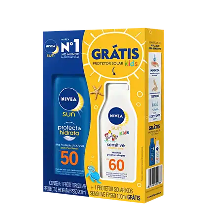 Imagem do produto Kit NIVEA Sun Protect & Hidrata Kids FPS50 FPS60 (2 Produtos)