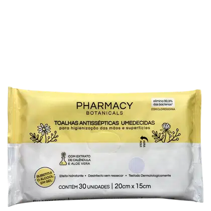 Imagem do produto Pharmacy Botanicals - Toalhas Antissépticas (30 Unidades)
