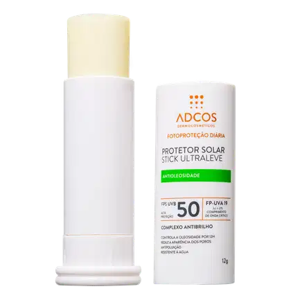 Imagem do produto Adcos Fotoproteção Diária Stick Ultraleve FPS 50 Incolor - Protetor Solar Facial 12g
