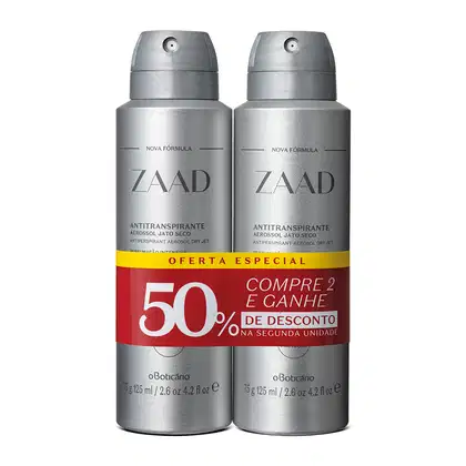 Imagem do produto Kit Desodorante Antitranspirante Zaad (2 unidades)