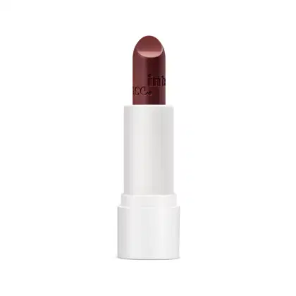 Batom de acabamento cremoso na cor bege amêndoa, em embalagem branca, da marca Intense Pop!
