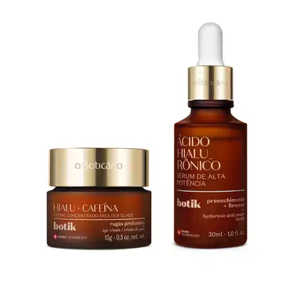 Imagem do produto Combo Botik: Sérum de Alta Potência Ácido Hialurônico 30ml + Creme Concentrado para Área dos Olhos Ácido Hialurônico e Cafeína 15g