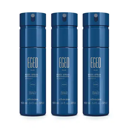 Imagem do produto Combo Egeo Blue: Body Spray Desodorante 100ml (3 unidades)