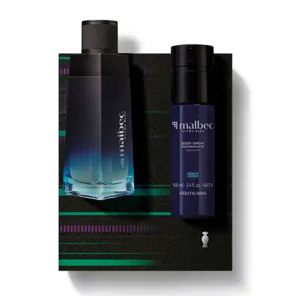 Imagem do produto Combo Presente Malbec Ultra Bleu: Desodorante Colônia 100ml + Desodorante Body Spray 100ml + Caixa para Presente