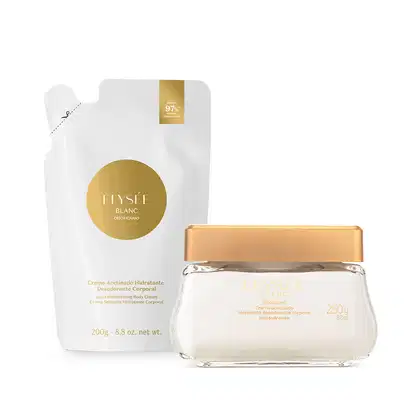 Imagem do produto Combo Elysée Blanc: Creme Hidratante Desodorante Acetinado 250g + Refil 200g