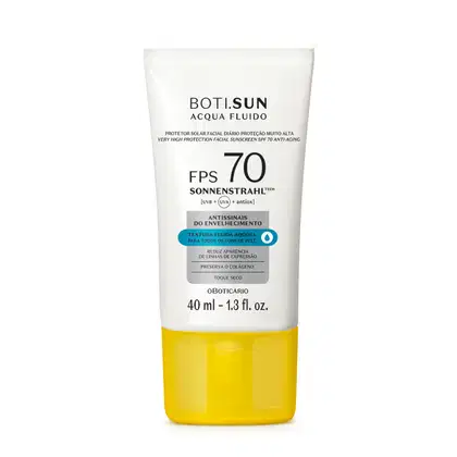 Imagem do produto Protetor Solar Facial Antissinais FPS70 BOTI.SUN Acqua Fluido 40ml