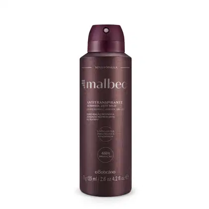 Imagem do produto Desodorante Antitranspirante Malbec Aerossol 75g/125ml