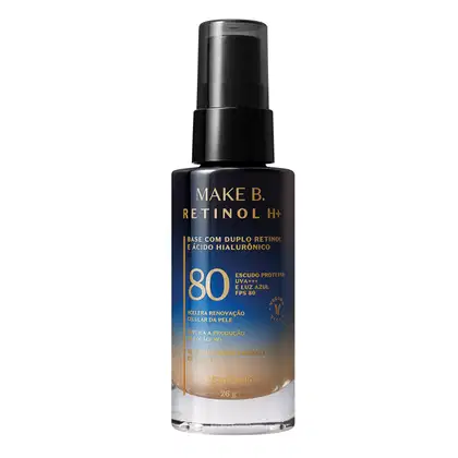 Imagem do produto Base Líquida Cor 40 com FPS 80 Make B. Retinol H+ 26g