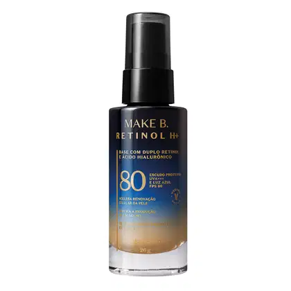 Imagem do produto Base Líquida Cor 53 com FPS 80 Make B. Retinol H+ 26g