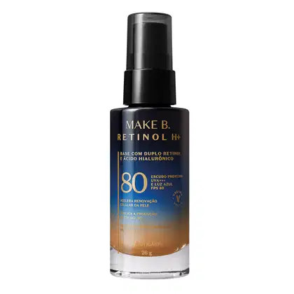 Imagem do produto Base Líquida Cor 60 com FPS 80 Make B. Retinol H+ 26g