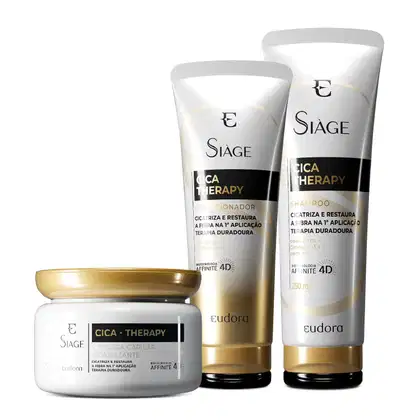 Imagem do produto Combo Siàge Cica-Therapy: Shampoo 250ml + Condicionador 200ml + Máscara Capilar 250g