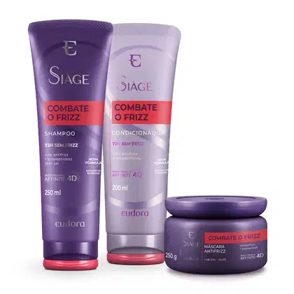 Imagem do produto Combo Siàge Combate O Frizz: Shampoo 250ml + Máscara 250g + Condicionador 200ml