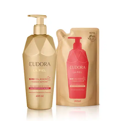 Imagem do produto Combo La Piel Tâmaras Egípcias: Hidratante Desodorante Corporal 400ml + Refil Hidratante Desodorante Corporal 350ml