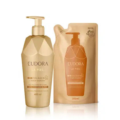 Imagem do produto Combo La Piel Âmbar Dourado: Hidratante Desodorante Corporal 400ml + Refil Hidratante Desodorante Corporal 350ml