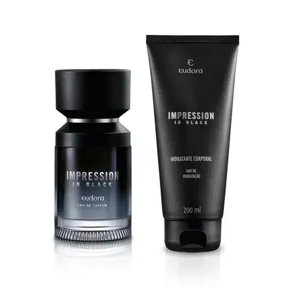 Imagem do produto Combo Impression In Black: Eau de Parfum 100ml + Loção Hidratante Corporal 200ml