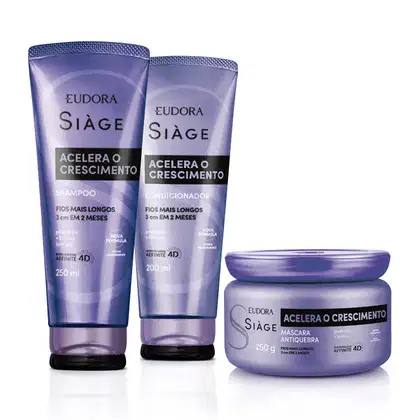Imagem do produto Combo Siàge Acelera o Crescimento: Shampoo 250ml + Máscara Capilar 250g + Condicionador 200ml