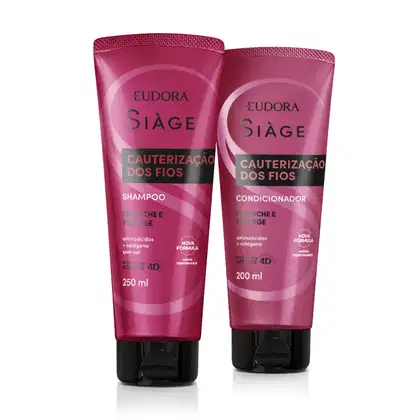 Imagem do produto Kit Eudora Siàge Cauterização dos Fios - Shampoo 250ml + Condicionador 200ml