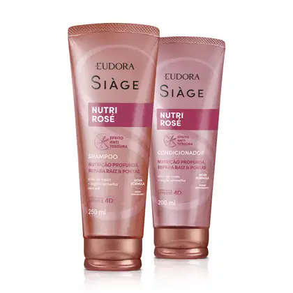 Imagem do produto Kit Eudora Siàge Nutri Rosé Duo Diário - Shampoo 250ml + Condicionador 200ml