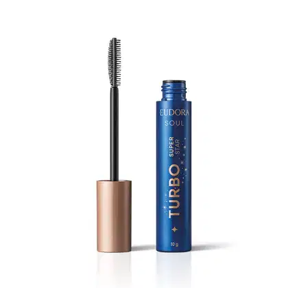 Imagem do produto Máscara de Cílios Preta Eudora Soul Turbo Super Star 10g