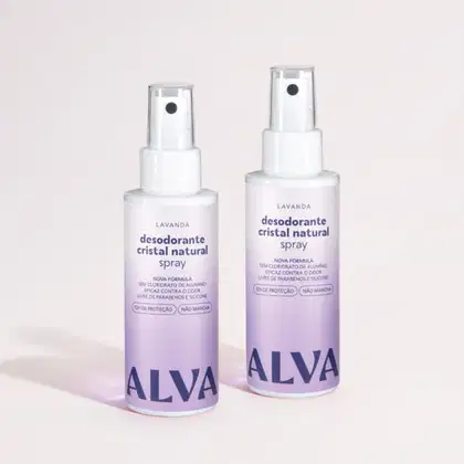Imagem do produto Kit Cristal Natural Alva: Dupla 2 Desodorantes Spray 120ml 12 Horas de Proteção Lavanda