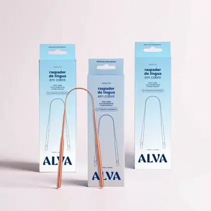 Imagem do produto Kit Oral Care Alva: Trio 3 Raspadores de Língua de Cobre Prevenção de Cáries e Melhora no Hálito